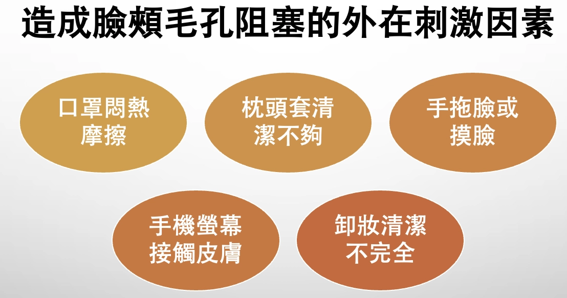 造成臉頰毛孔阻塞的外在刺激因素