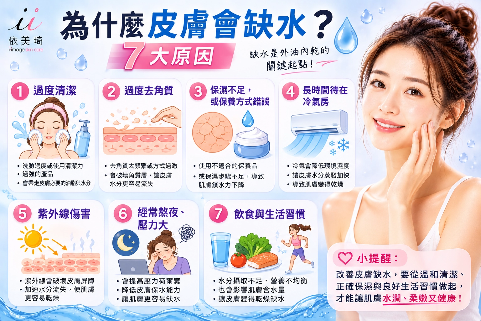 為什麼皮膚會缺水 ？ 7 大原因