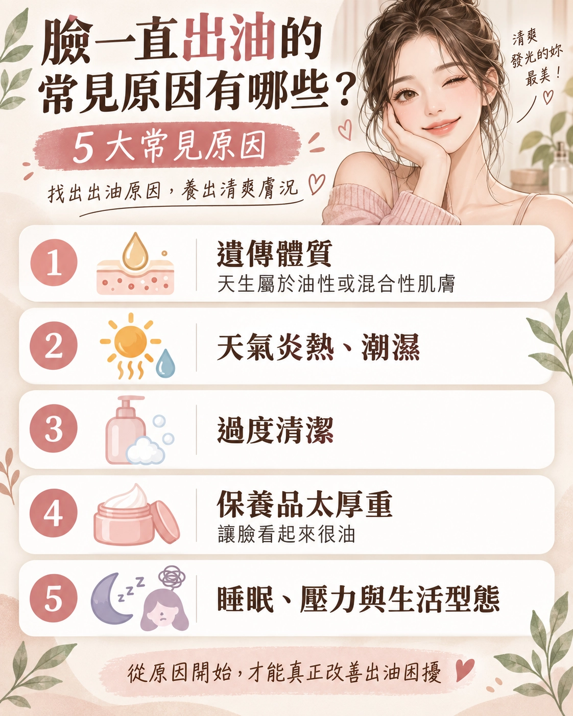臉一直出油的常見原因有哪些? 5 大常見原因
